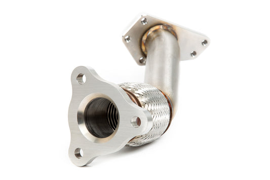 GrimmSpeed Up Pipe 3-Bolt Inlet Black Ceramic Coating Subaru 02-21 Turbo EJ Engines equipped w/3-Bolt Header