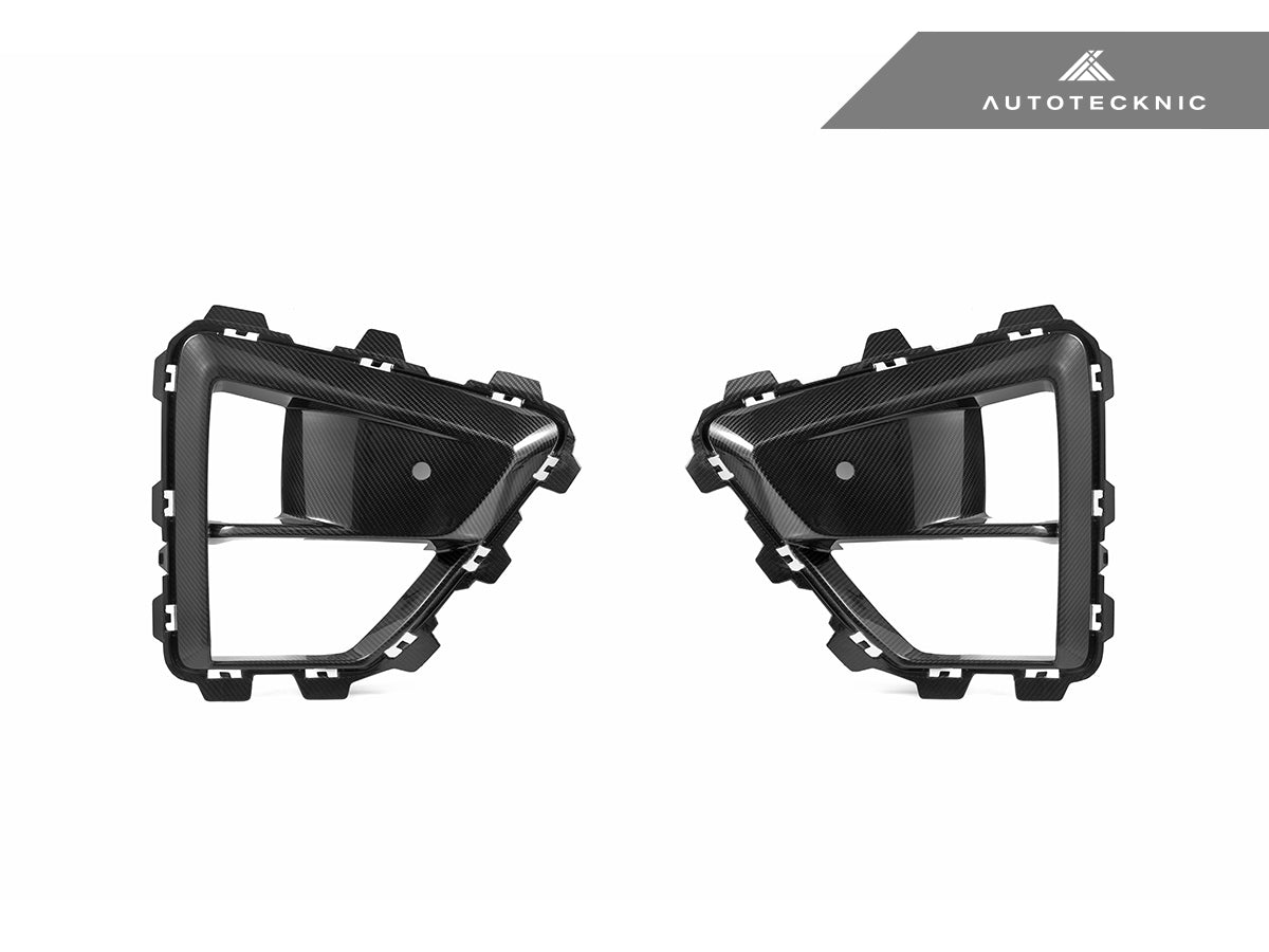AutoTecknic Dry Carbon Front Bumper Vent Set - F95 X5M LCI | F96 X6M LCI - Graveyard Performance