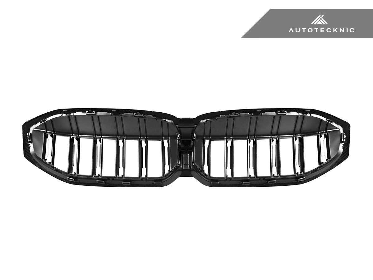AutoTecknic Dry Carbon Fiber Dual-Slat Front Grille - G20 3-Series LCI - Graveyard Performance