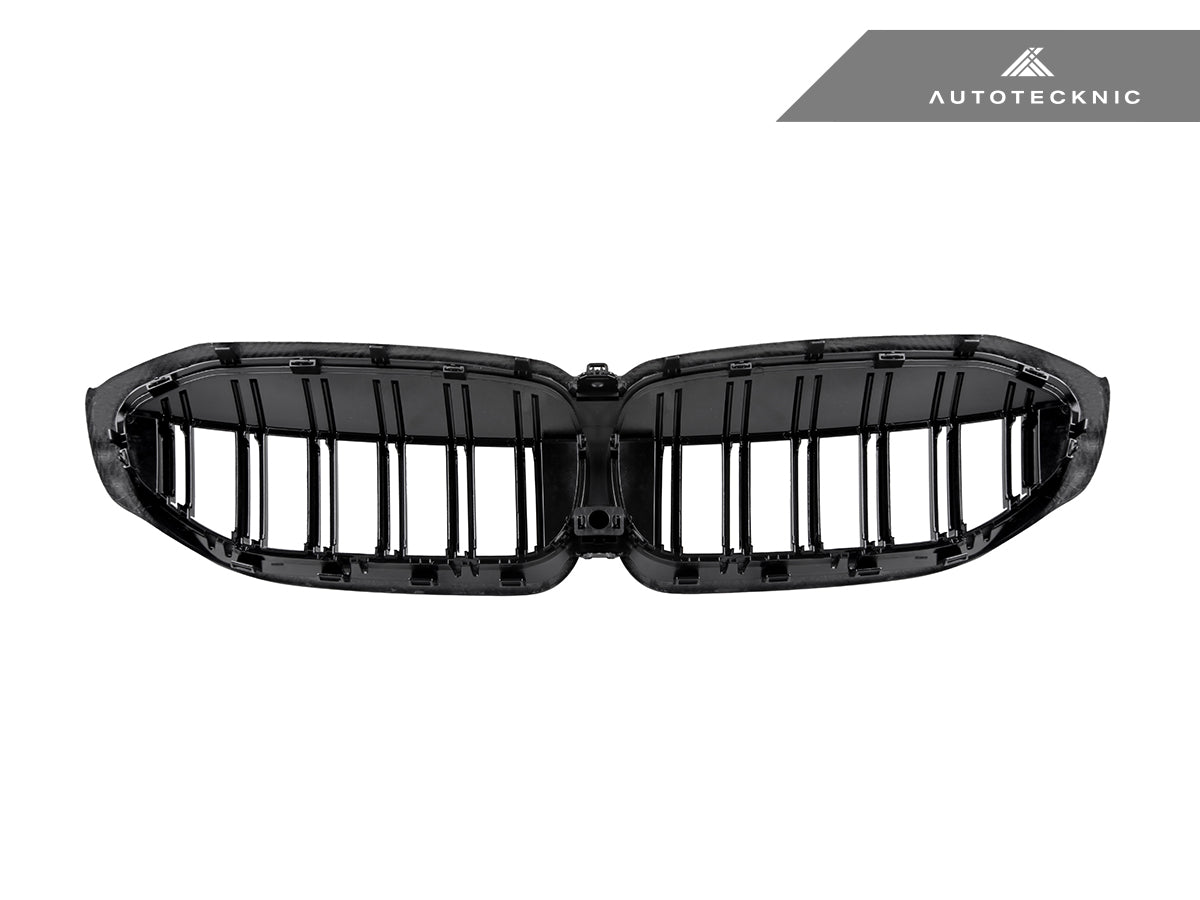 AutoTecknic Dry Carbon Fiber Dual-Slats Front Grilles - G20 3-Series Pre-LCI - Graveyard Performance
