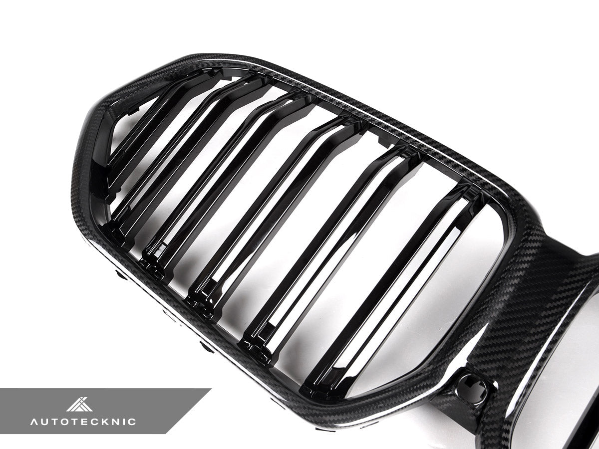 AutoTecknic Dual-Slat Carbon Fiber Front Grille - G06 X6 LCI - Graveyard Performance