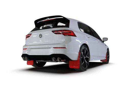 Rally Armor 22-25 VW MK8 Golf GTI/R Black UR Mud Flap w/White Logo