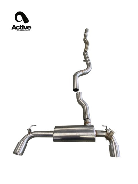 Supra Performance Cat-Back Exhaust System by AA - Supra MKV A90/A91 Rear Exhaust with 100mm Carbon Fiber stainless tips