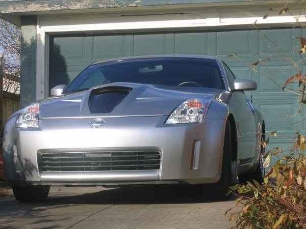 Stillen 350Z Z33 Power Hood Fiberglass Series 2 Unpainted For 03-06 Nissan 350Z