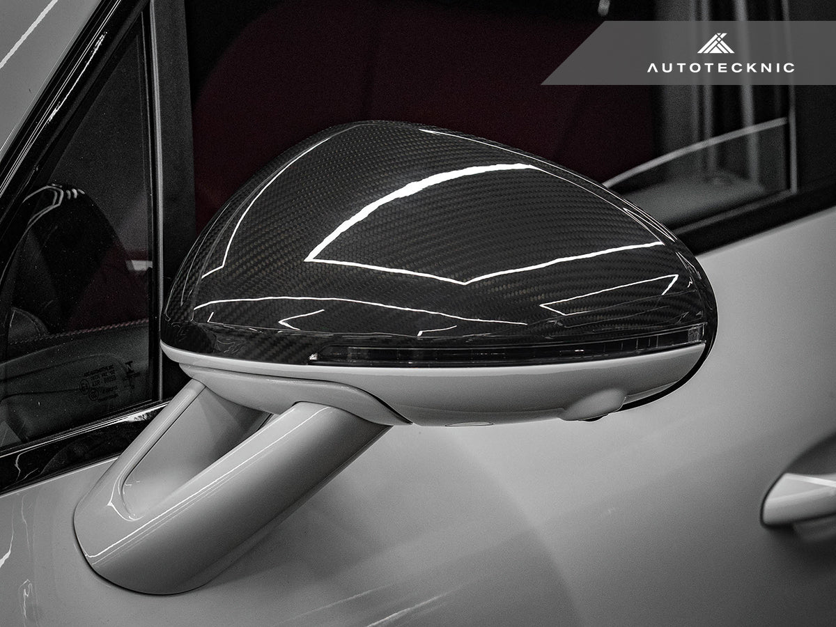AutoTecknic Replacement Dry Carbon Mirror Covers - Porsche 95B Macan - Graveyard Performance
