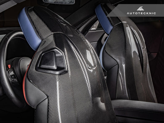 AutoTecknic Dry Carbon Full Seat Back Cover Set - G82/ G83 M4 - Graveyard Performance