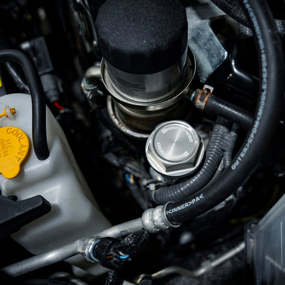 GrimmSpeed 89-21 Subaru Bolt Oil Cap Kit Silver