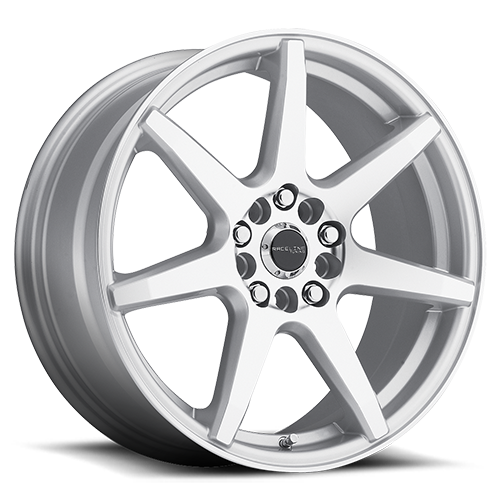 Raceline Aluminum Wheels 17x7.5 Evo 131S Silver 7 Spoke 40 Offset 5 on 112/5 on 120 Bolt Pattern 74.1 Bore