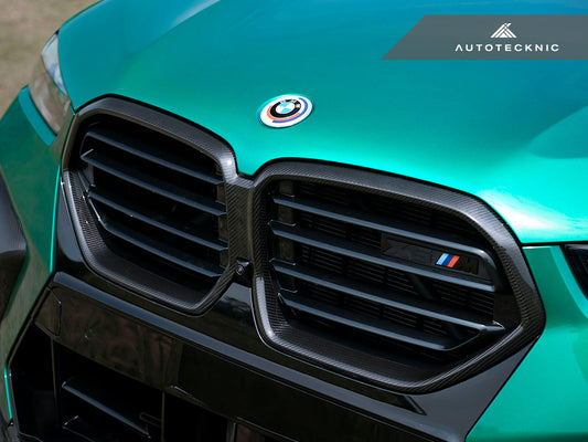 AutoTecknic Replacement Dry Carbon Grille Surround - F95 X5M LCI | F96 X6M LCI - Graveyard Performance