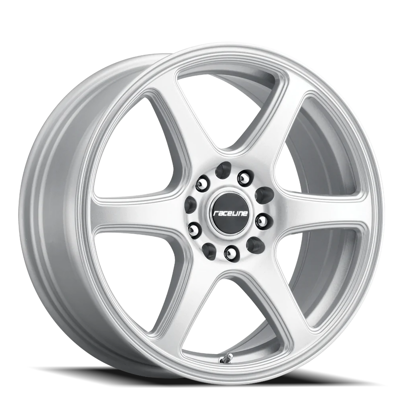 Raceline Aluminum Wheels 18x8 Matrix 146S Gloss Silver 40 Offset 5 on 114.3 Bolt Pattern 72.62 Bore