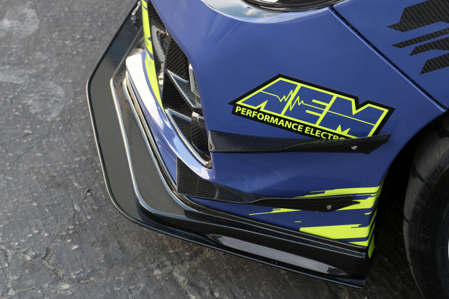 Subaru WRX STI Carbon Fiber Front Bumper Top Canards 2015-2017