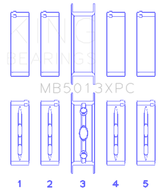 King Engine Bearings GM Vortec/LS-Series Gen III/IV Main Bearing Set