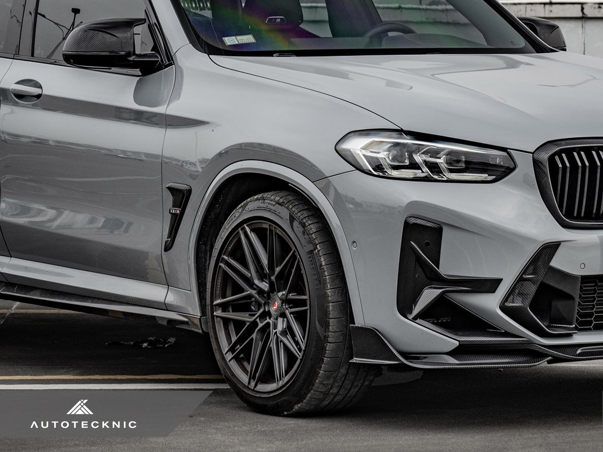 AutoTecknic Dry Carbon Front Bumper Trim Set - F97 X3M LCI | F98 X4M LCI - Graveyard Performance