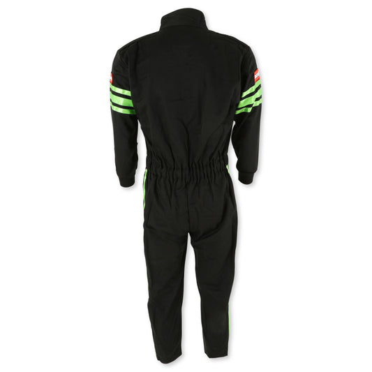 RaceQuip Green Trim SFI-1 JR. Suit - Kids XSM