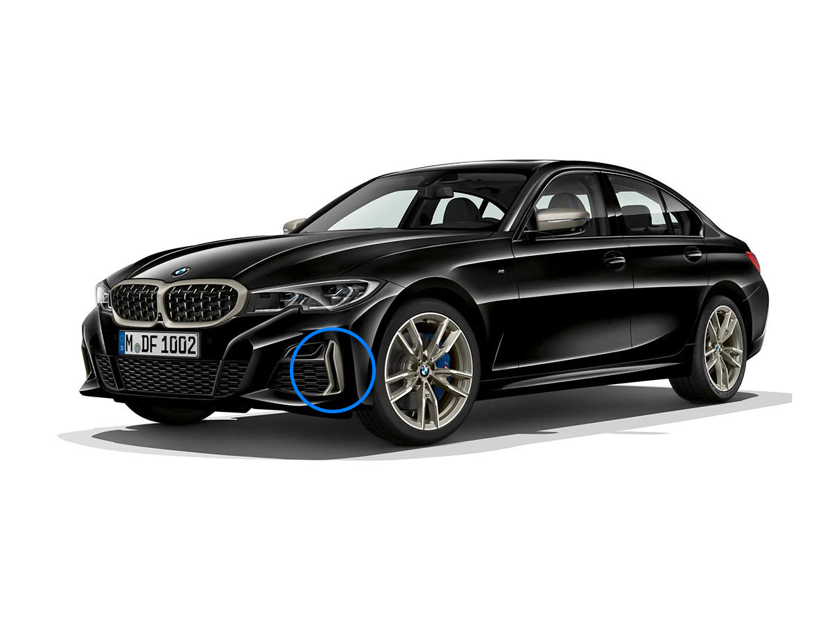 AutoTecknic Dry Carbon Front Bumper Grille Trim Set - G20 M340i M-Sport Pre-LCI - Graveyard Performance