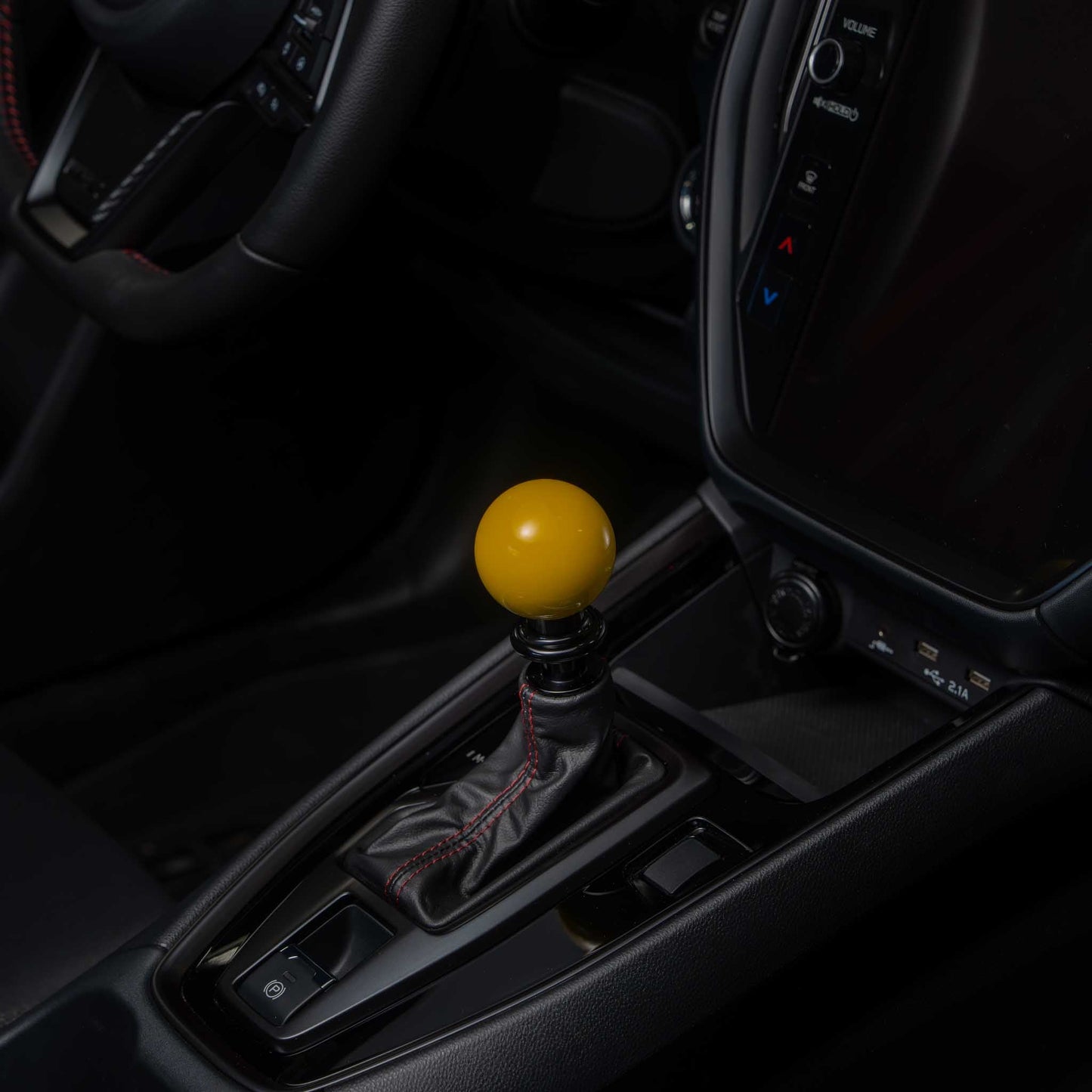 Billetworkz Automatic Shifter - Gloss Yellow - Fits Subaru CVT: WRX (2022+), Crosstrek (2024), Forester (2025+), Impreza (2024), Legacy/Outback (2015+)