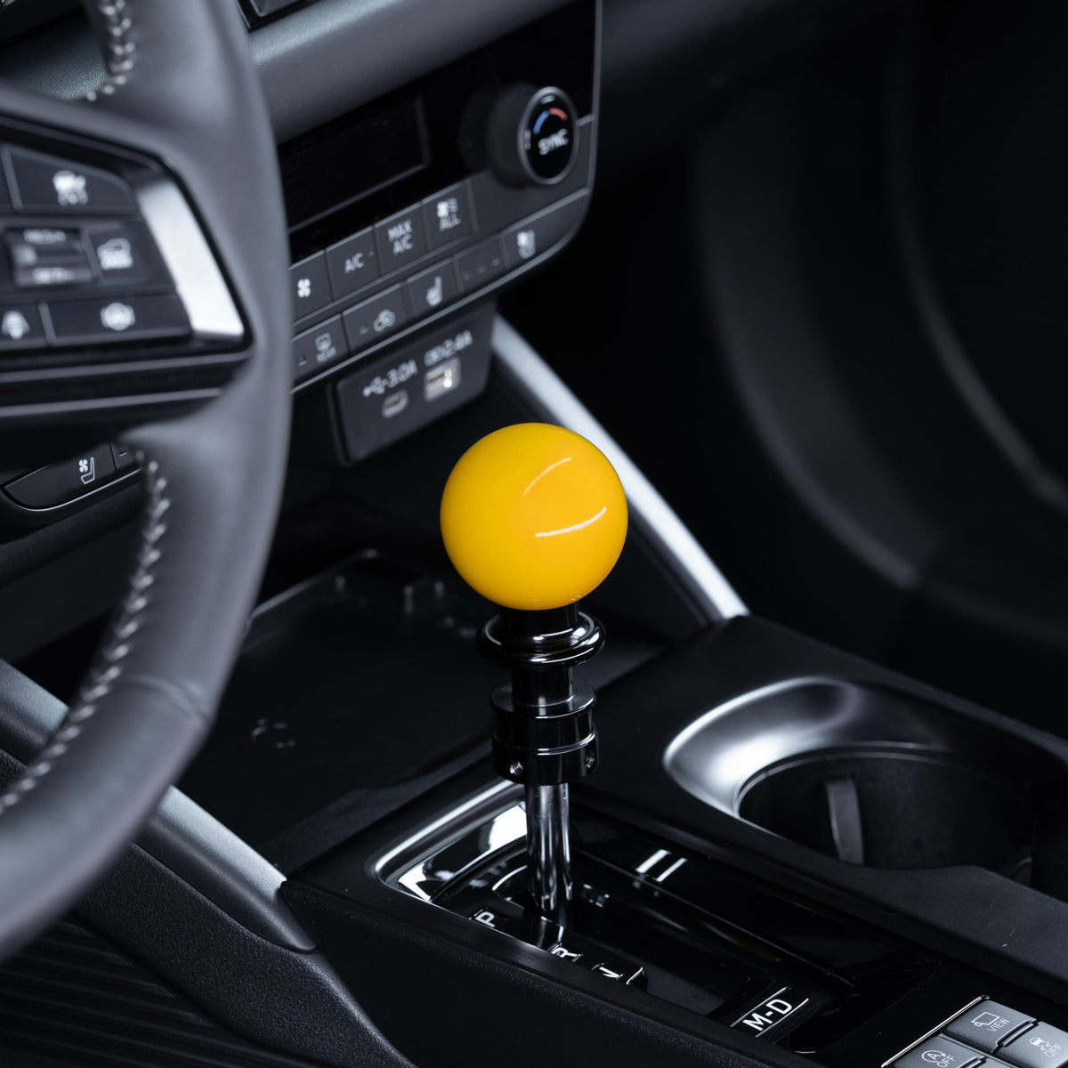 Billetworkz Automatic Shifter - Gloss Yellow - Fits Subaru CVT: WRX (2022+), Crosstrek (2024), Forester (2025+), Impreza (2024), Legacy/Outback (2015+) - Graveyard Performance