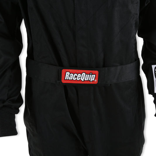 RaceQuip Black Chevron-1 Suit - SFI-1 M Tall