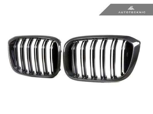 AutoTecknic Dry Carbon Fiber Dual-Slats Front Grille Set - G01 X3 | G02 X4 Pre-LCI - Graveyard Performance