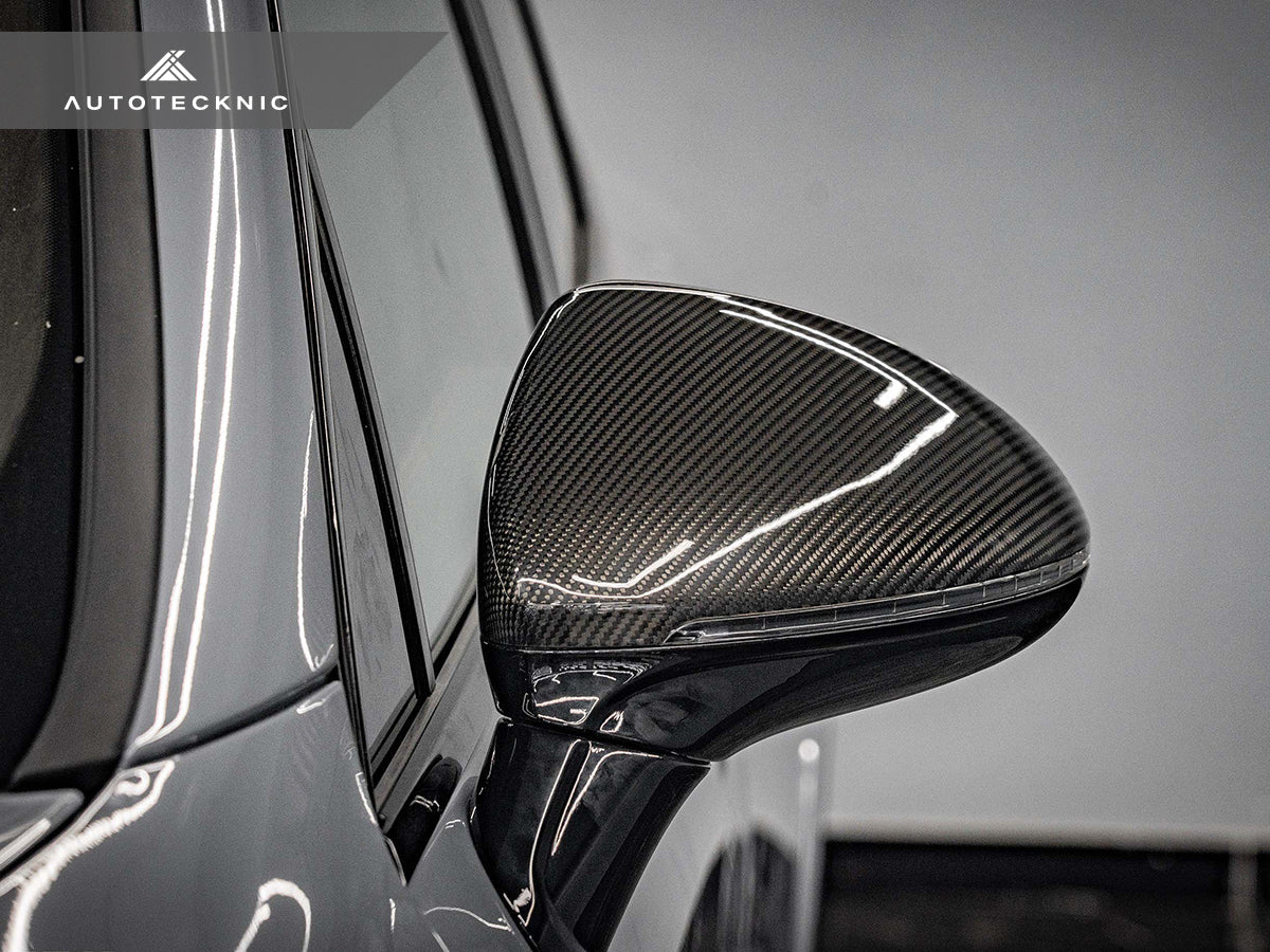 AutoTecknic Replacement Dry Carbon Mirror Covers - Porsche 958.2 Cayenne - Graveyard Performance