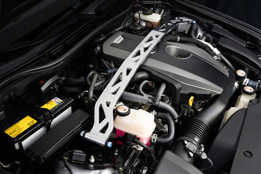 HPS Performance Aluminum Front Strut Tower Brace Bar, Polished, 42-100P