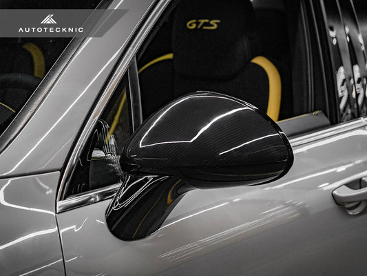 AutoTecknic Replacement Dry Carbon Mirror Covers - Porsche 958 Cayenne - Graveyard Performance