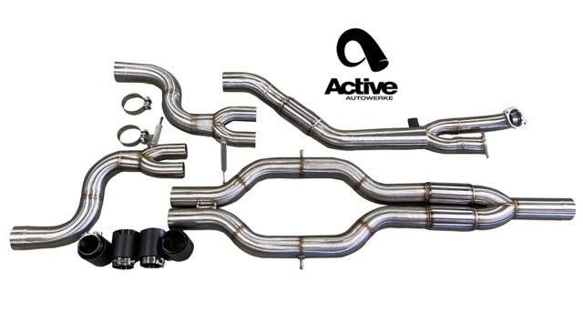 G80/G82 M3/M4 Signature RACE ONLY Exhaust System - GOLIATH - Full race only exhaust w DUMP - Matte Black Tips - Graveyard Performance