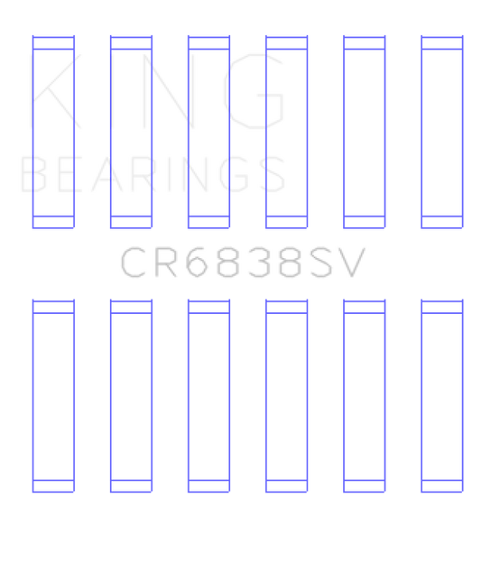 King Engine Bearings Ford 276DT/D17TED4/AJD 2.7L V6 (Size +0.10) Rod Bearing Set