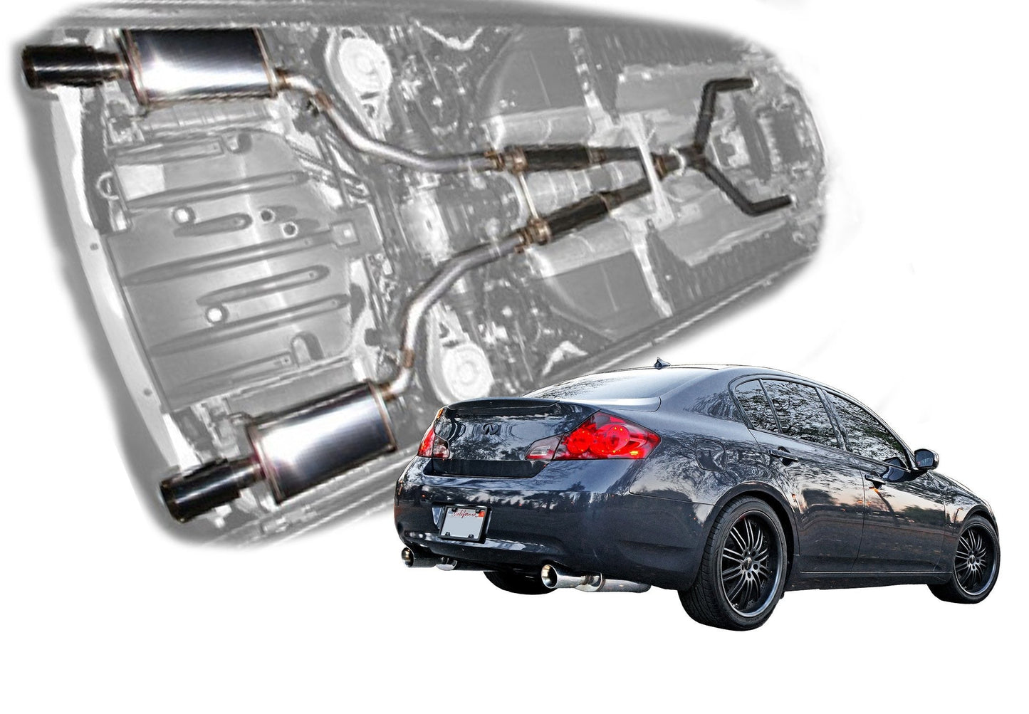 Stillen Infiniti G35 Sedan Stainless Steel Cat-Back Exhaust System For 07-08 Infiniti G35 Sedan