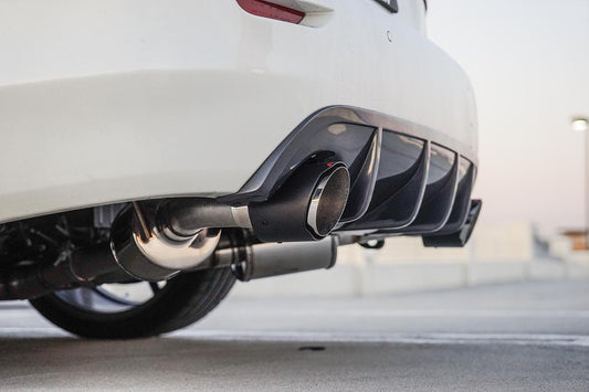Stillen Infiniti Q50 3.0t Cat Back Exhaust w/ Carbon Fiber Tips For 16-21 Infiniti Q50 3.0t
