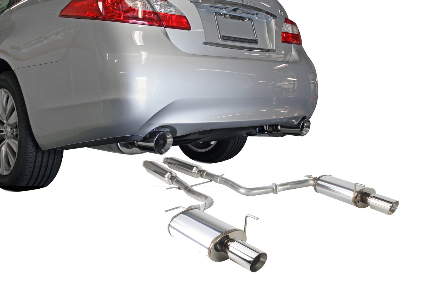 Stillen Infiniti M56/Q70 Stainless Steel Near Cat-Back Exhaust System For 11-13 Infiniti M56 14-2018 Q70
