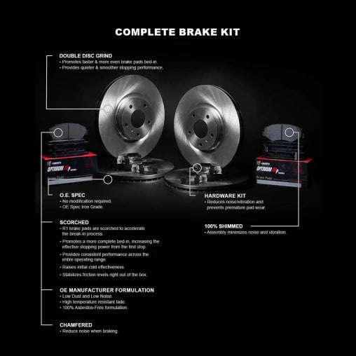 2015-2021 Subaru WRX R1 Concepts Front & Rear Brake Rotors & Pad Kit