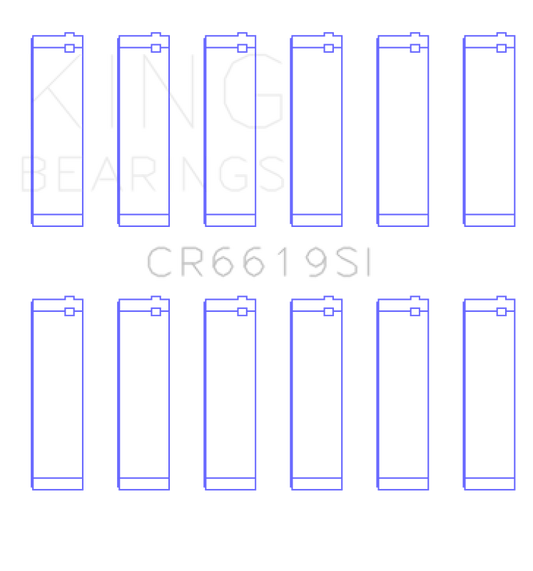 King Engine Bearings Ford V6 (Size +0.75mm) Connecting Rod Bearing Set