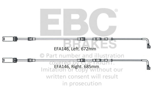 EBC 2008-2010 BMW M3 4.0L (E90) Front Wear Leads - Graveyard Performance
