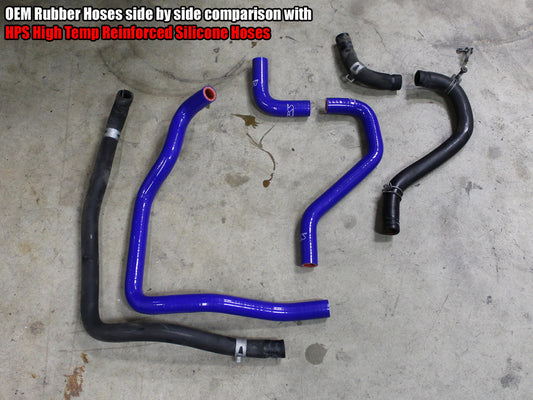 HPS Performance High Temp Reinforced Silicone Heater Coolant Hose Kit, Black, 57-1430-BLK