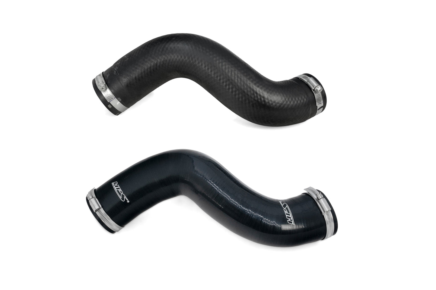 HPS Silicone Intercooler Hose Kit (Hot Side), Black, 57-3005-BLK