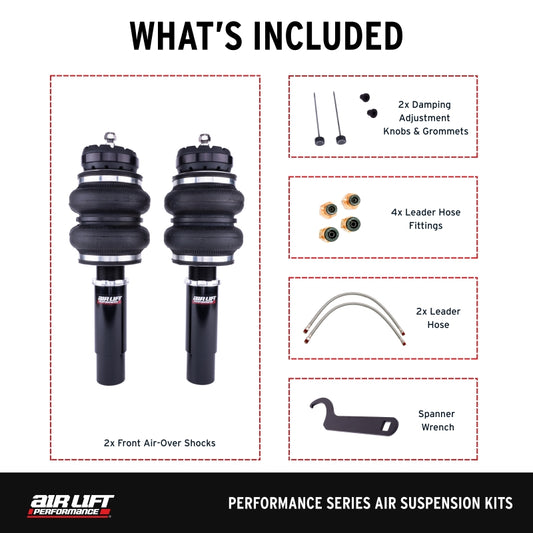 Air Lift Performance 09-16 Audi A4 Quattro & FWD S4/RS4 Front Air Suspension Kit - Graveyard Performance