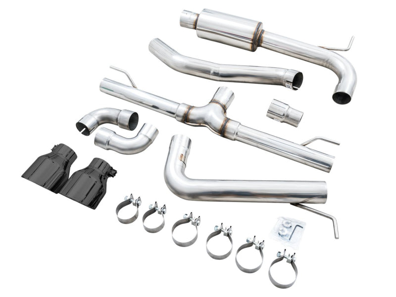 AWE 2022 VW GTI MK8 Track Edition Exhaust - Diamond Black Tips