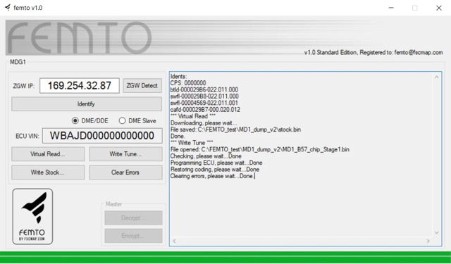 Femto End User - The Ultimate BMW Software Tuning Programmer - ONLY SOLD WITH SOFTWARE