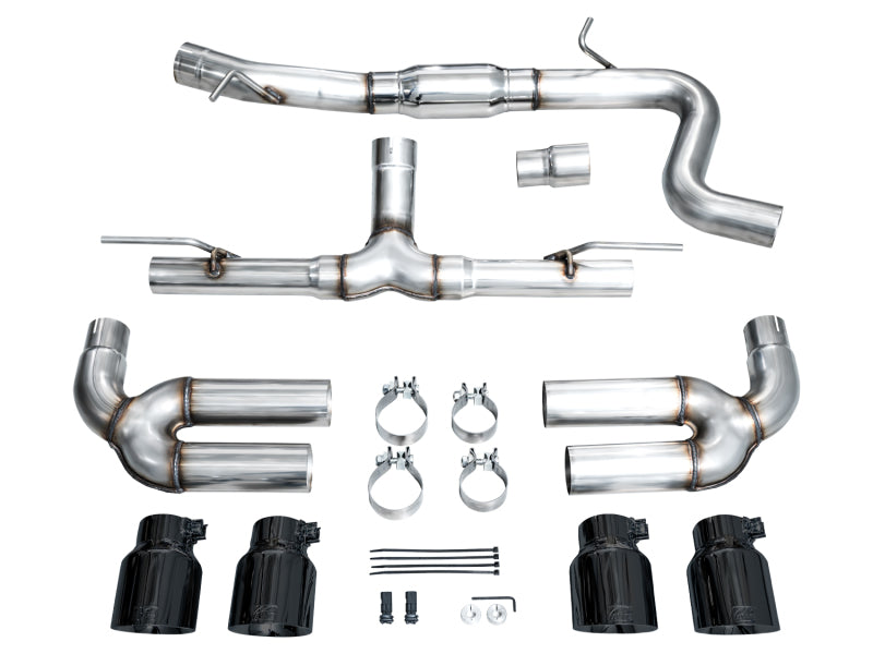 AWE 22-24 Audi 8Y S3 Track Edition Exhaust - Diamond Black Tips
