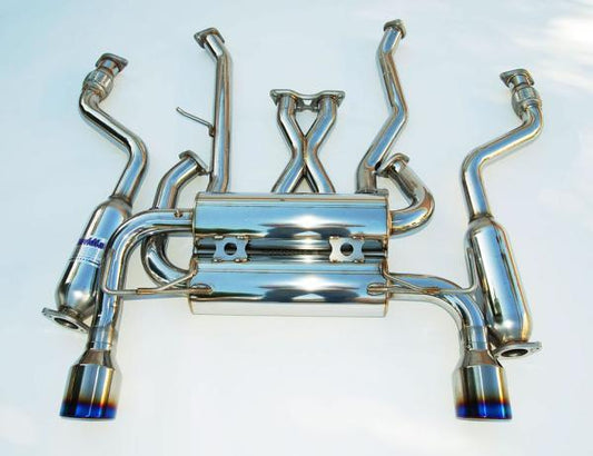 Invidia 07+ Infiniti G37 Coupe Gemini Rolled Titanium Tip Cat-back Exhaust - Graveyard Performance