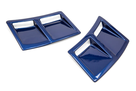 OLM S207 Style Paint Matched Rear Bumper Vent Inserts - Galaxy Blue Pearl - 2015-2021 Subaru WRX / STI - Graveyard Performance