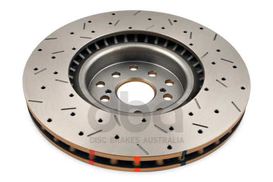 DBA 04-12 Subaru STi/2017 BRZ w/Perf. Pkg. 10 Stud Hole Front Drilled & Slotted 4000 Series Rotor - Graveyard Performance