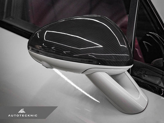 AutoTecknic Replacement Dry Carbon Mirror Covers - Porsche 95B Macan - Graveyard Performance
