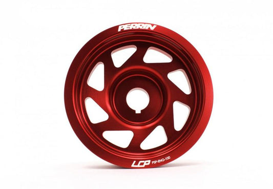PERRIN 93-14 Subaru Impreza (Incl. 02-14 WRX) / 04-21 STI Lightened Crank Pulley - Red - Graveyard Performance