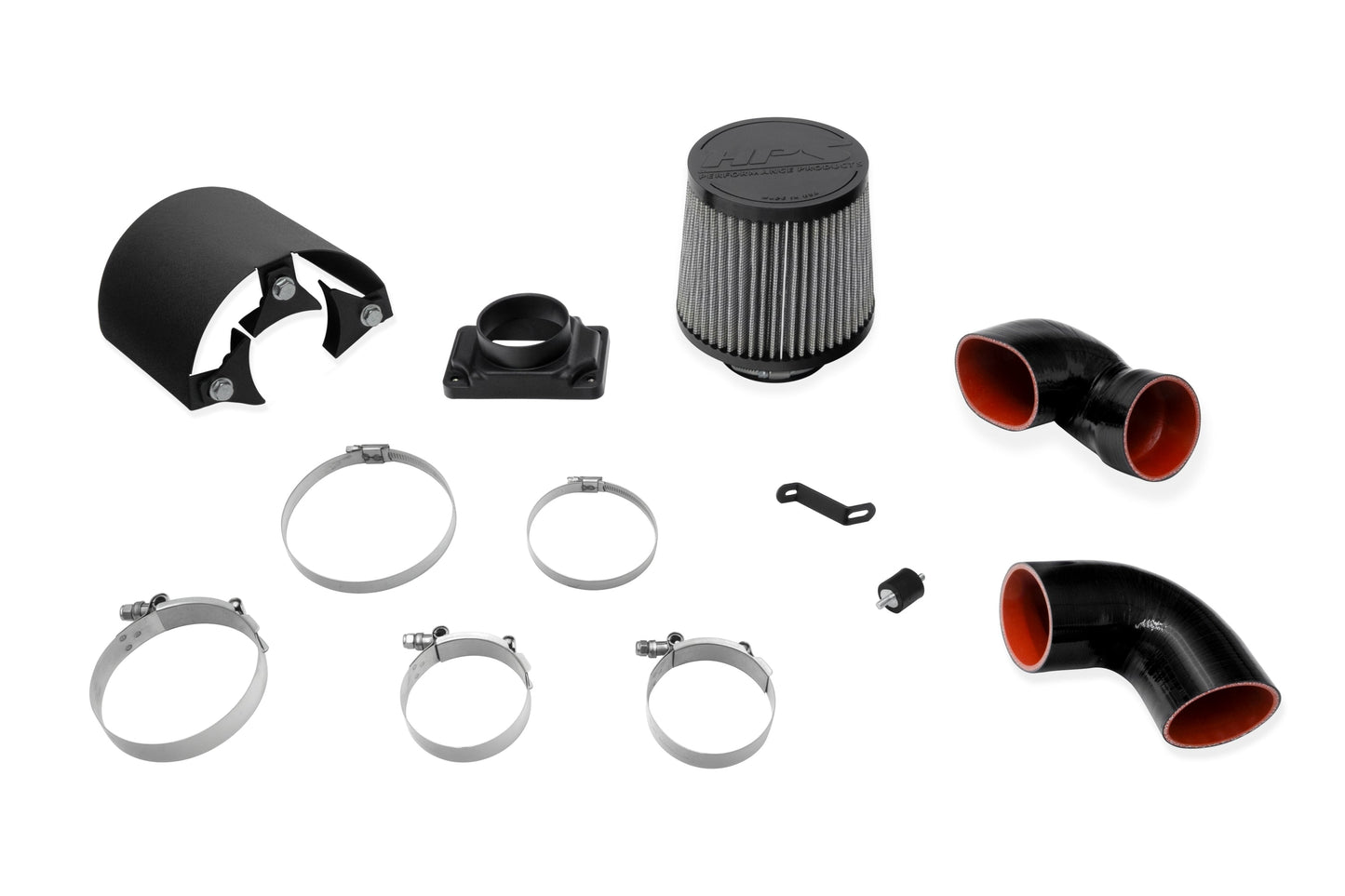 HPS Performance Air Intake Kit with Heat Shield, Black, 827-151WB