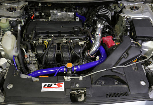 HPS Performance Air Intake Kit with Heat Shield, Blue, 827-162BL