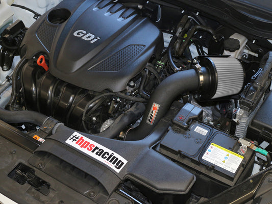 HPS Performance Air Intake Kit with Heat Shield, Black, 827-267WB