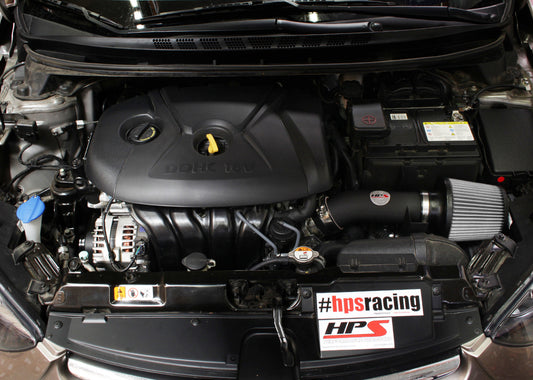 HPS Performance Air Intake Kit with Heat Shield, Black, 827-538WB