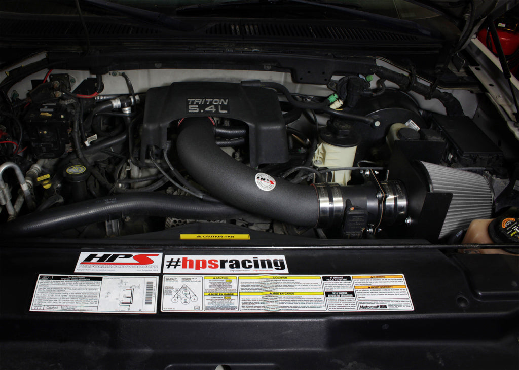 HPS Performance Air Intake Kit with Heat Shield, Black, 827-540WB